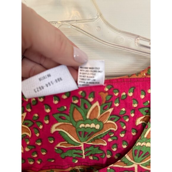 The Vermont Country Store Red Floral Ankle Length Cotton Muumuu Plus Size 3X - Picture 7 of 10